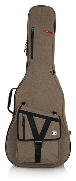 Gator Cases GT-ACOUSTIC-TAN Transit Series Acoustic Guitar Gig Bag with Exterior