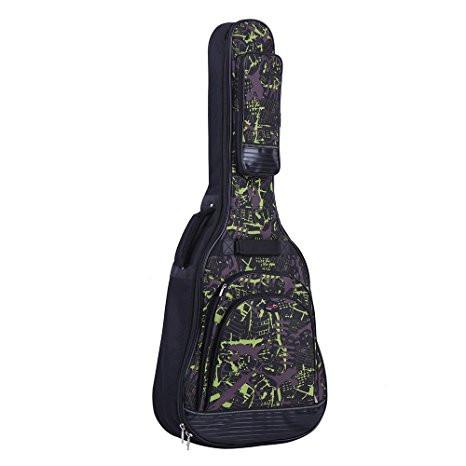 Acoustic Folk Classical Guitar Bag Case Backpack Adjustable Shoulder Strap 600D Cloth Multiple Pocket Camouflage Red