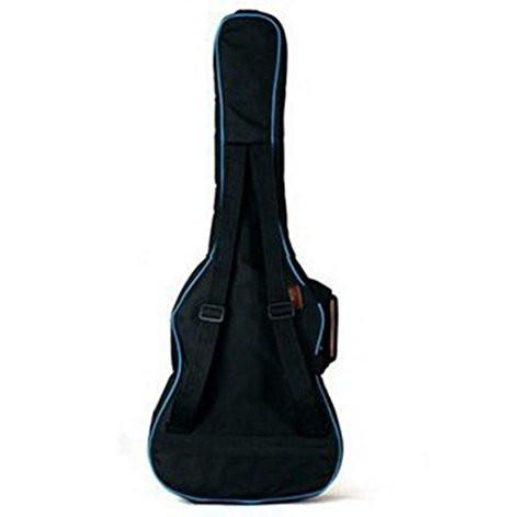 MiraTekk 36 Inch Nylon Cotton Acoustic Guitar Bag Backpack Two Back Pocket Gig Bag Electric Guitar Bag Blue