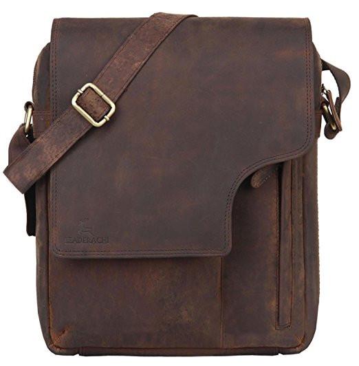 Genuine Hunter Leather Crossbody Messenger Bag