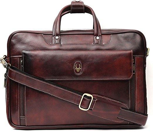 Genuine Leather Brown Laptop Messenger Bag