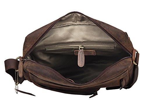 Genuine Hunter Leather Crossbody Messenger Bag