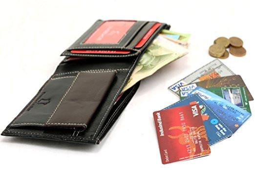 Genuine Ndm Leather Men's Bi-Fold Wallet